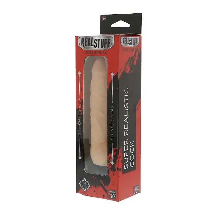 Реалистичный вибромассажёр REALSTUFF 5INCH VIBRATOR - 16 см - RealStuff. Фотография 2.