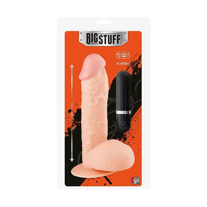 Телесный вибратор на присоске BIGSTUFF 7.5INCH FLESH - 19 см - BigStuff. Фотография 2.