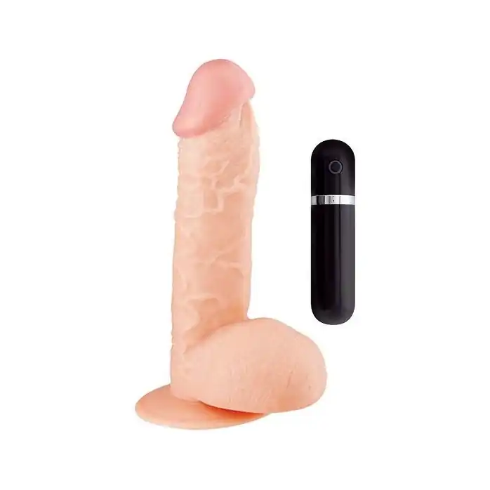 Телесный вибратор на присоске BIGSTUFF 7.5INCH FLESH - 19 см - BigStuff