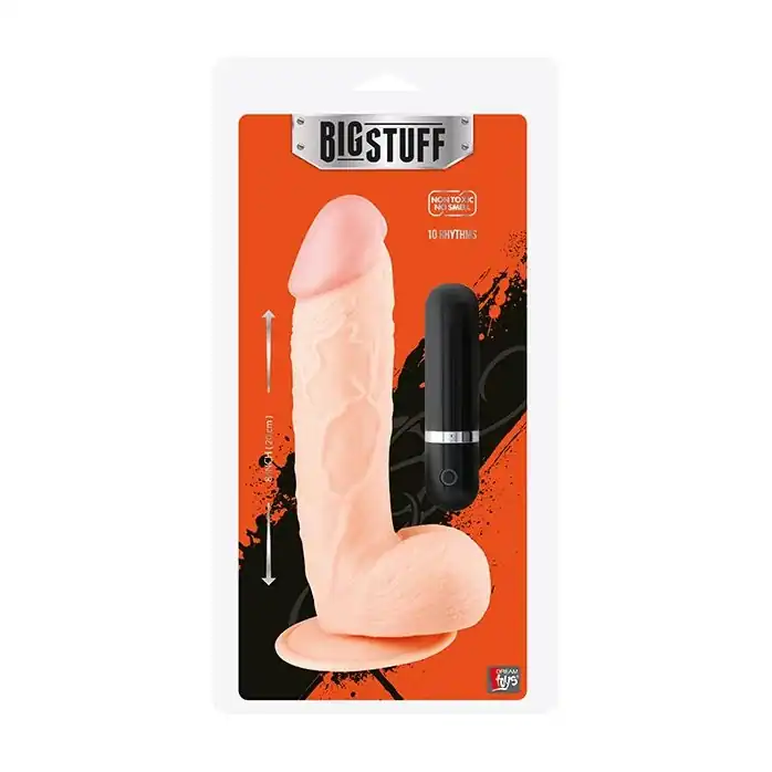 Телесный вибратор-реалистик BIGSTUFF 8INCH FLESH - 20 см - BigStuff. Фотография 2.