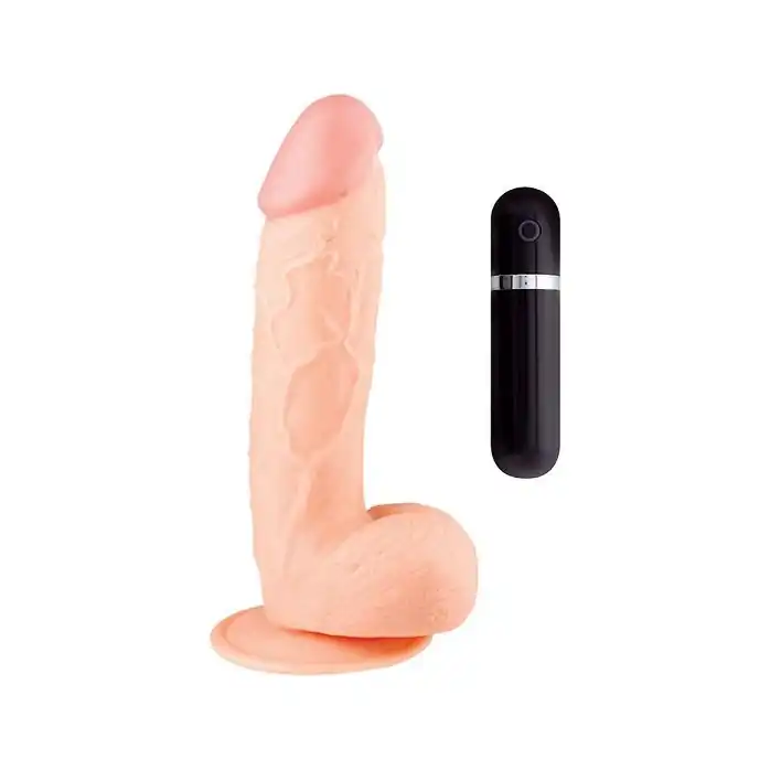 Телесный вибратор-реалистик BIGSTUFF 8INCH FLESH - 20 см - BigStuff