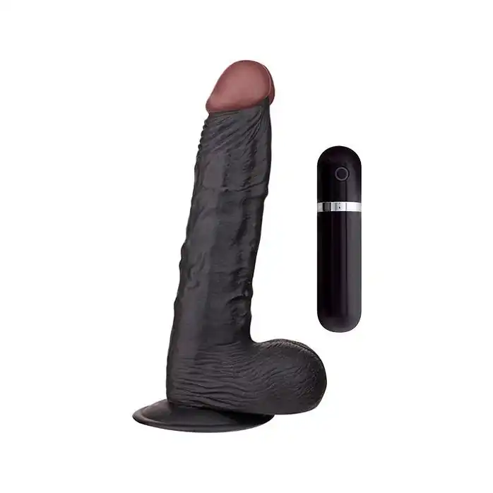 Чёрный вибромассажёр BIGSTUFF 8.5INCH BLACK - 22 см - BigStuff