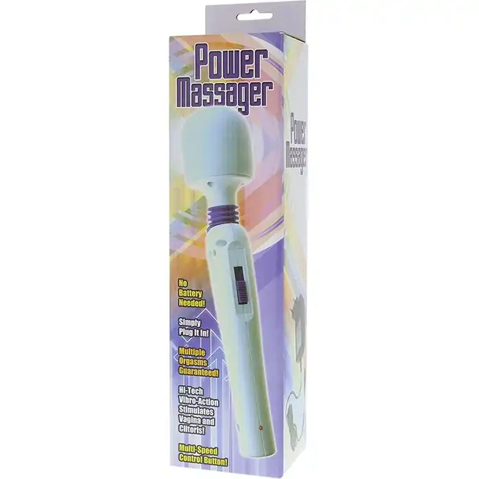 Двухскоростной перезаряжаемый вибромассажёр 2-SPEED RECHARGEABLE POWER MASSAGER. Фотография 2.