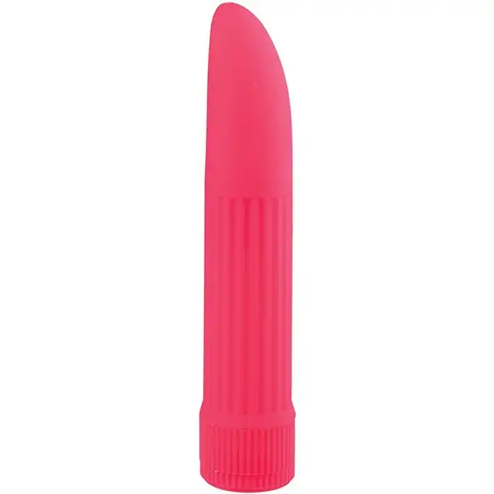 Классический розовый вибратор со скошенным кончиком BASICX MULTISPEED VIBRATOR - 13 см - BasicX
