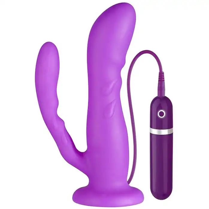 Анально-вагинальный вибромассажёр PURRFECT SILICONE 2WAYS VIBRATOR - 17 см - Purrfect Silicone