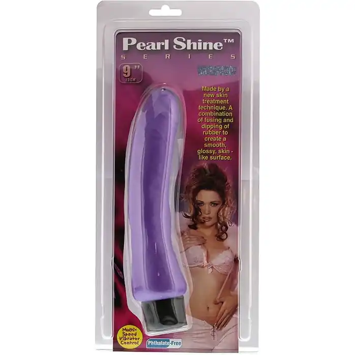 Реалистичный фиолетовый вибратор PEARL SHINE 9 VIBRATOR - 22,8 см - Pearl Shine. Фотография 2.