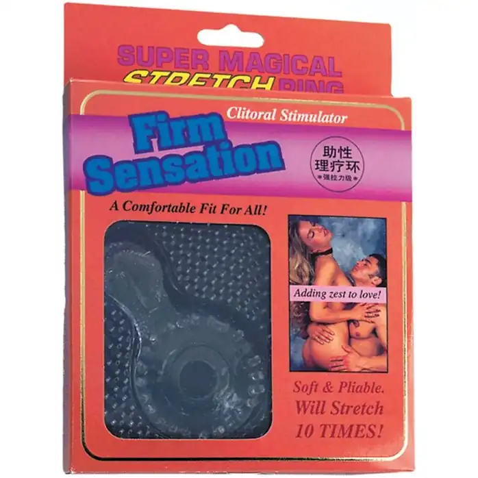 Прозрачное эрекционное кольцо с язычком FIRM SENSATION SUPER MAGICAL STRETCH. Фотография 2.