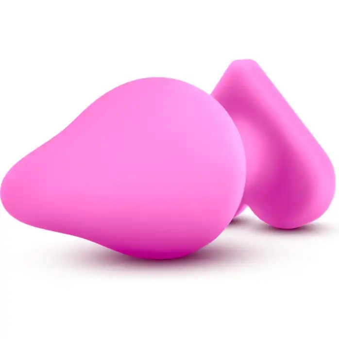Розовый анальный плаг с основанием-сердечком RIDE ME - 10,6 см - Naughty Candy Hearts. Фотография 4.