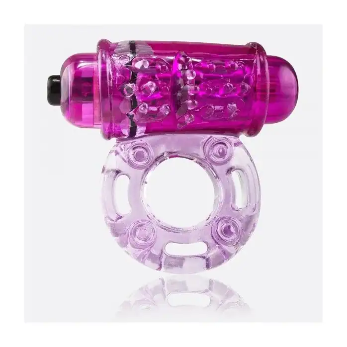 Фиолетовое эрекционное виброкольцо OWOW PURPLE. Фотография 3.