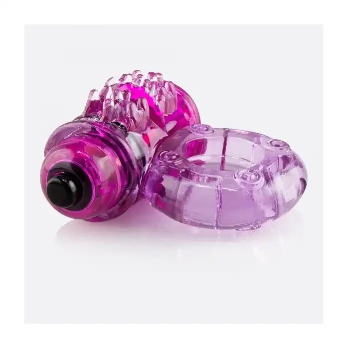 Фиолетовое эрекционное виброкольцо OWOW PURPLE. Фотография 4.