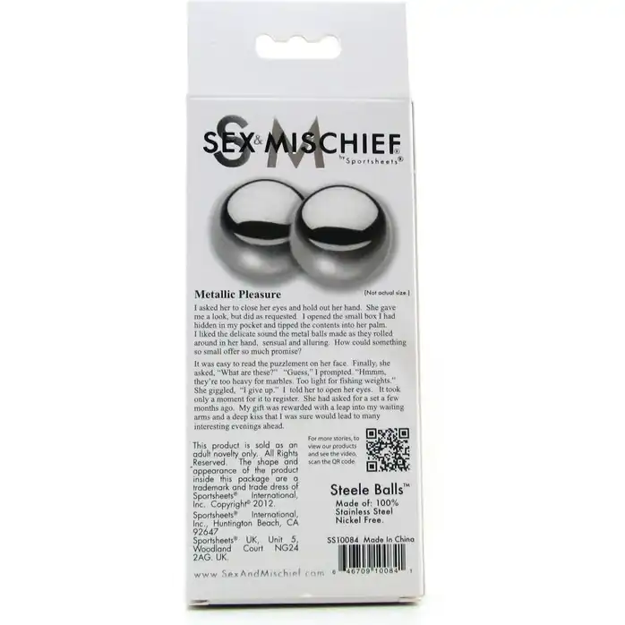 Металлические вагинальные шарики S M STEEL BALLS - Sex   Mischief. Фотография 5.