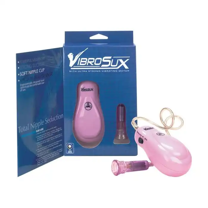 Розовый вибростимулятор для сосков VibroSux