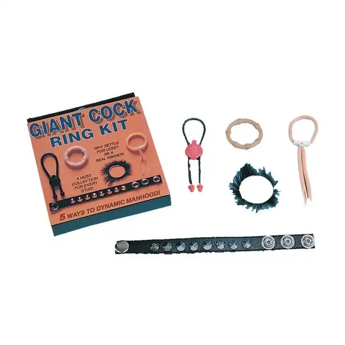 Набор из 5 эрекционных колец и лассо Giant Cock Ring Kit