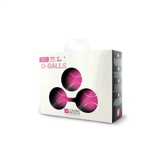 Набор розовых вагинальных шариков O-balls Set. Фотография 2.