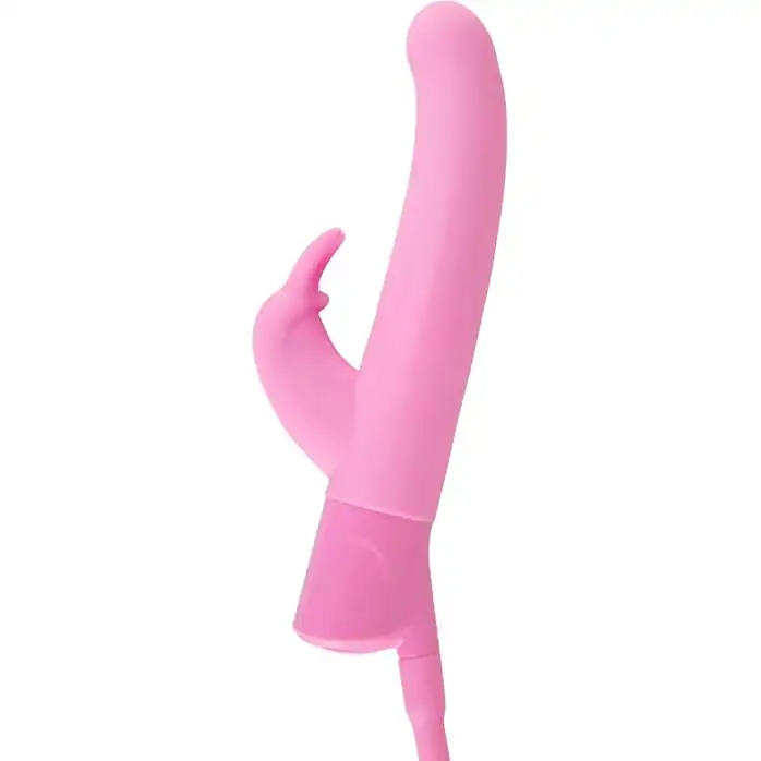 Розовый вибратор с функцией расширения Rosy Bunny - 20 см - Smile. Фотография 2.