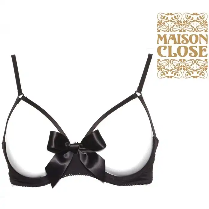 Открытый бюстгальтер Cupless bra with bow Petit secret. Фотография 3.