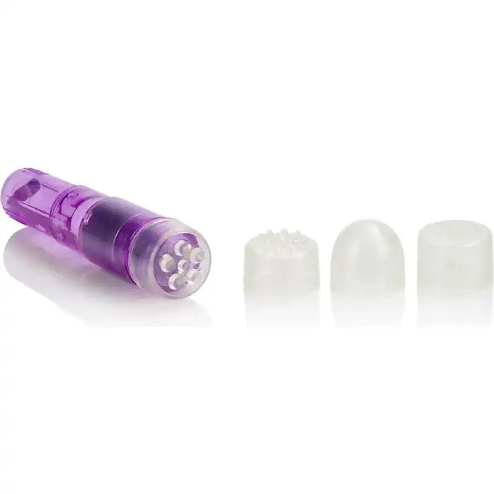 Стимулятор с насадками Dr. Laura Berman Athena Waterproof Mini-Massager - 10 см - Dr. Laura Berman Collection. Фотография 2.