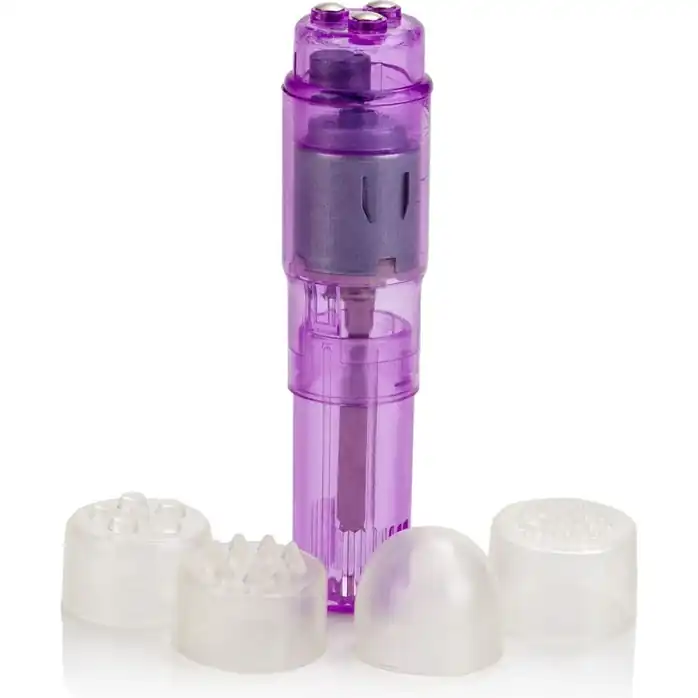 Стимулятор с насадками Dr. Laura Berman Athena Waterproof Mini-Massager - 10 см - Dr. Laura Berman Collection