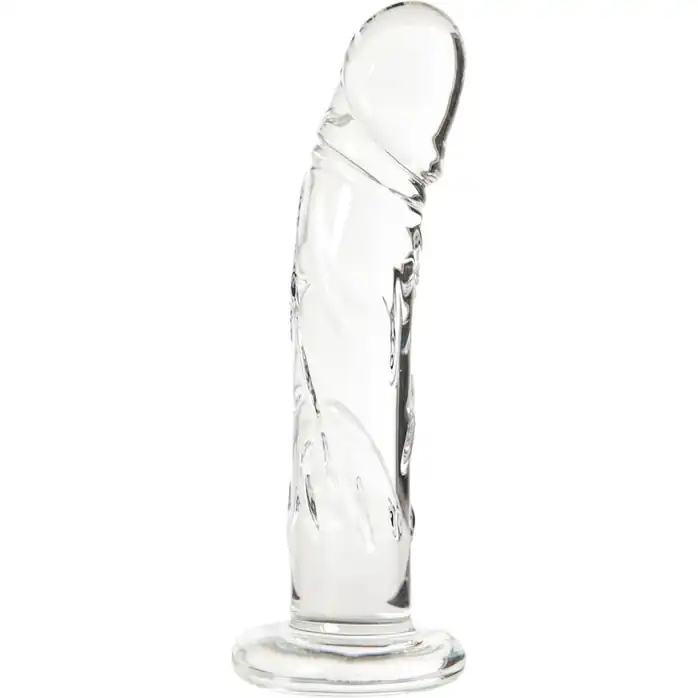 Прозрачный стеклянный фаллоимитатор - 18 см - Sexus Glass