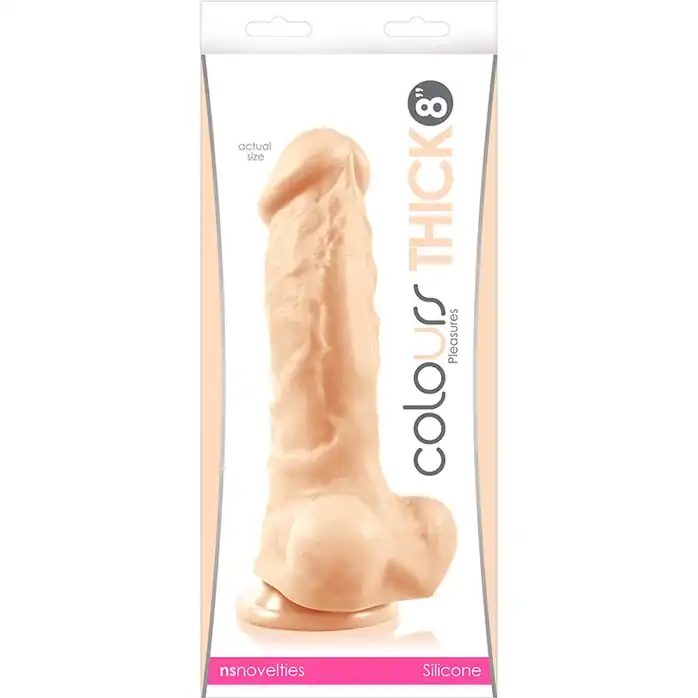 Большой фаллоимитатор Colours Pleasures Thick 8 Dildo - 23,8 см - Colours
