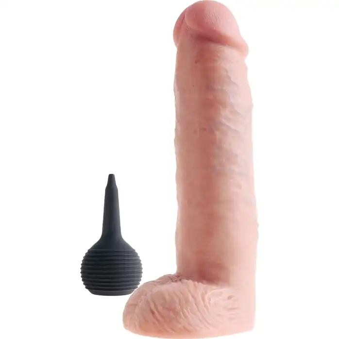 Фаллоимитатор King Cock 10 Squirting Cock с эффектом эякуляции - 25,4 см - King Cock. Фотография 4.