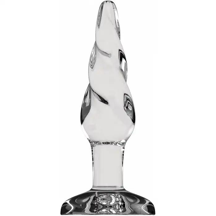 Прозрачная витая анальная пробка Bottom Line 5 Model 5 Glass - 13 см - Bottom Line