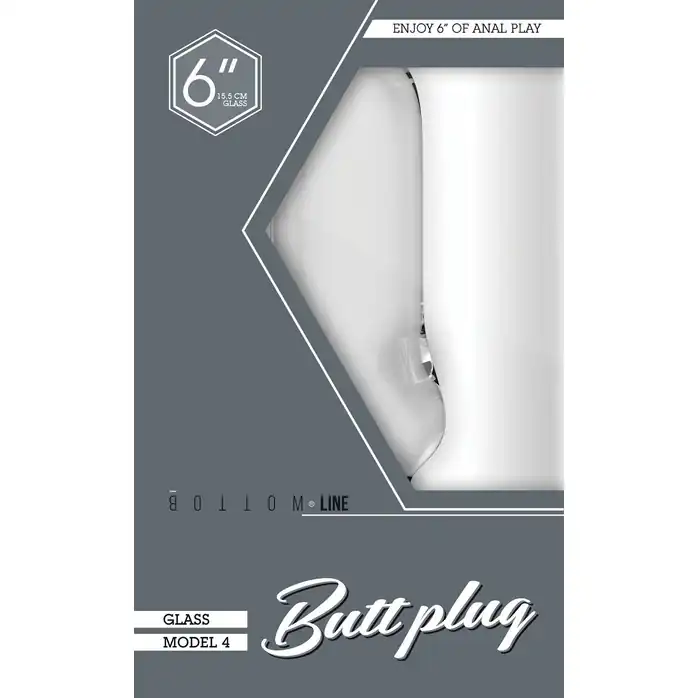 Прозрачный анальный стимулятор Bottom Line 6 Model 4 Glass - 15,5 см - Bottom Line. Фотография 2.