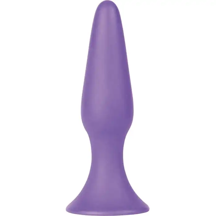 Фиолетовая анальная пробка Silky Buttplug Big Purple - 16 см - Shots Toys