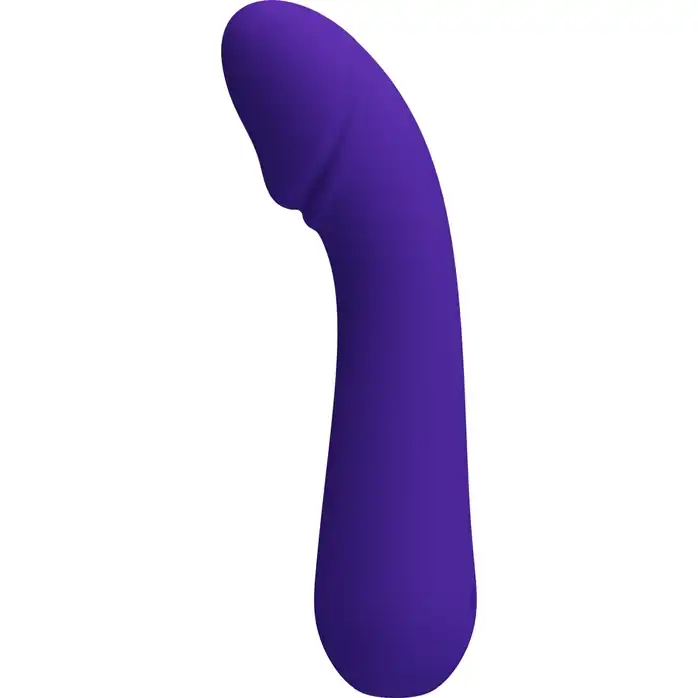 Фиолетовый силиконовый вибратор Cetus для G-точки - 15 см - Pretty Love. Фотография 6.