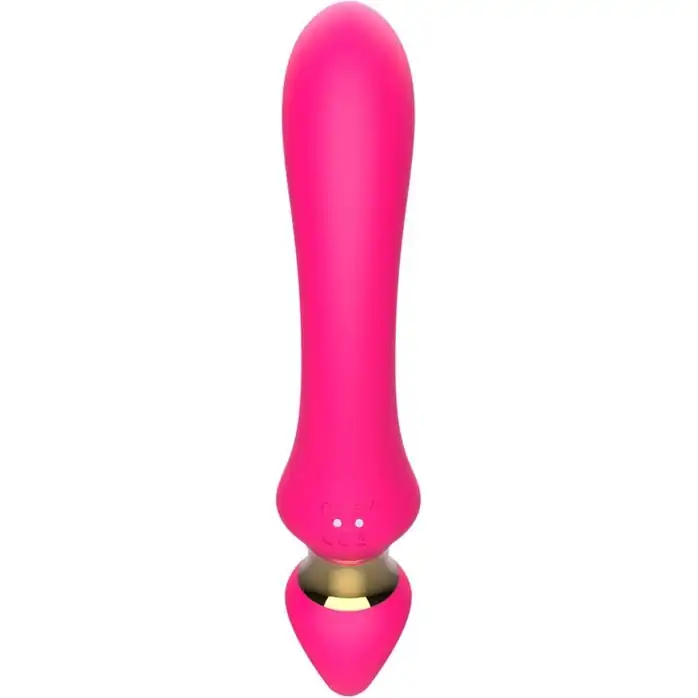 Розовый изогнутый вибромассажер Moon Vibrator - 21,1 см. Фотография 11.