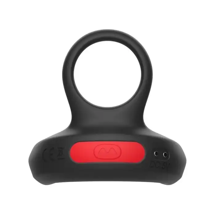 Черное эрекционное виброкольцо Cock Ring с пультом ДУ. Фотография 4.