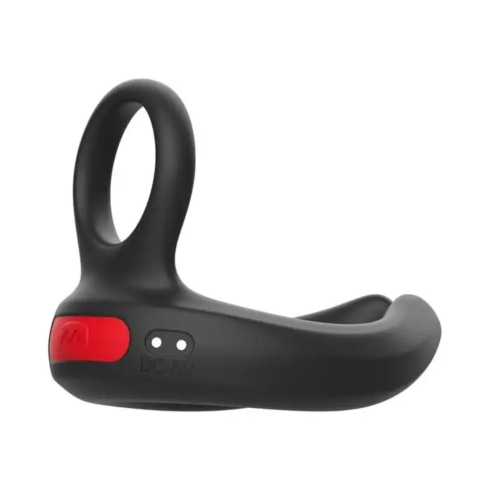 Черное эрекционное виброкольцо Cock Ring с пультом ДУ. Фотография 10.