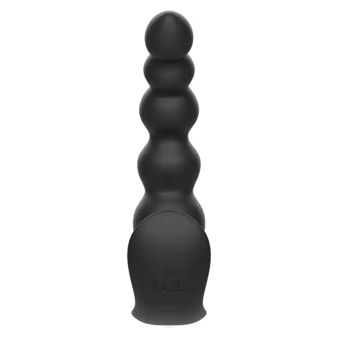 Черная анальная виброёлочка Anal Bead Vibrator с пультом ДУ. Фотография 6.