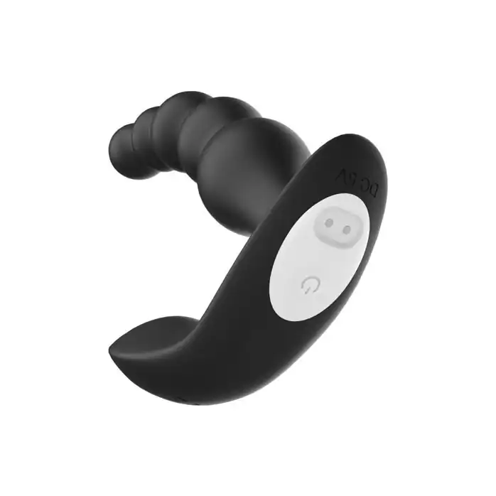 Черная анальная виброёлочка Anal Bead Vibrator с пультом ДУ. Фотография 10.