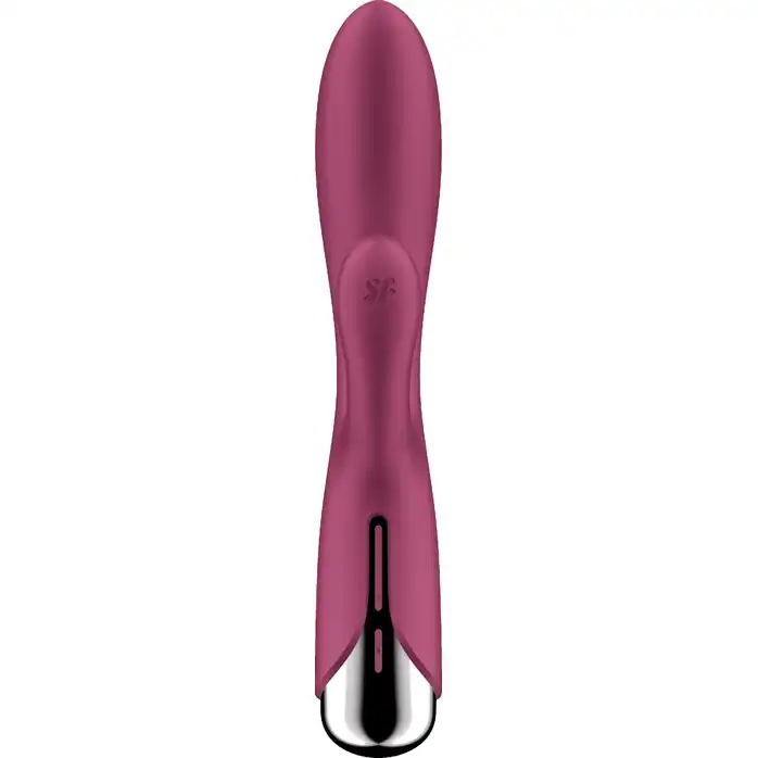 Малиновый вибратор-кролик Spinning Rabbit 1 с ротацией - 20 см. Фотография 6.