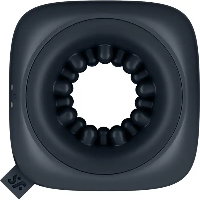 Черный мужской вибромассажер Ring Stroker. Фотография 5.