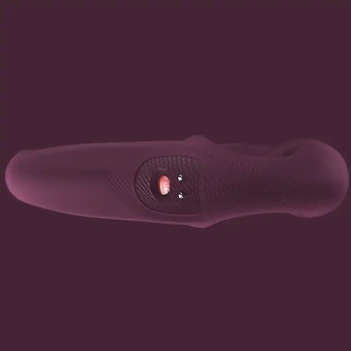 Сливовый безремневой страпон Share Vibe Pro. Фотография 8.