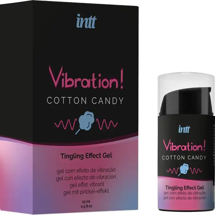Жидкий вибратор Vibration Cotton Candy с ароматом сахарной ваты - 15 мл