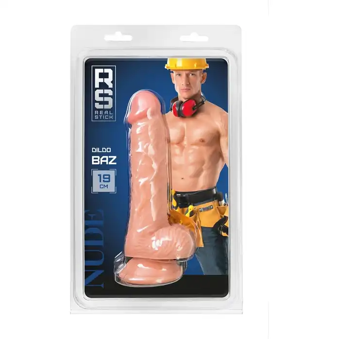 Телесный фаллоимитатор Baz - 19 см - RealStick Nude. Фотография 7.