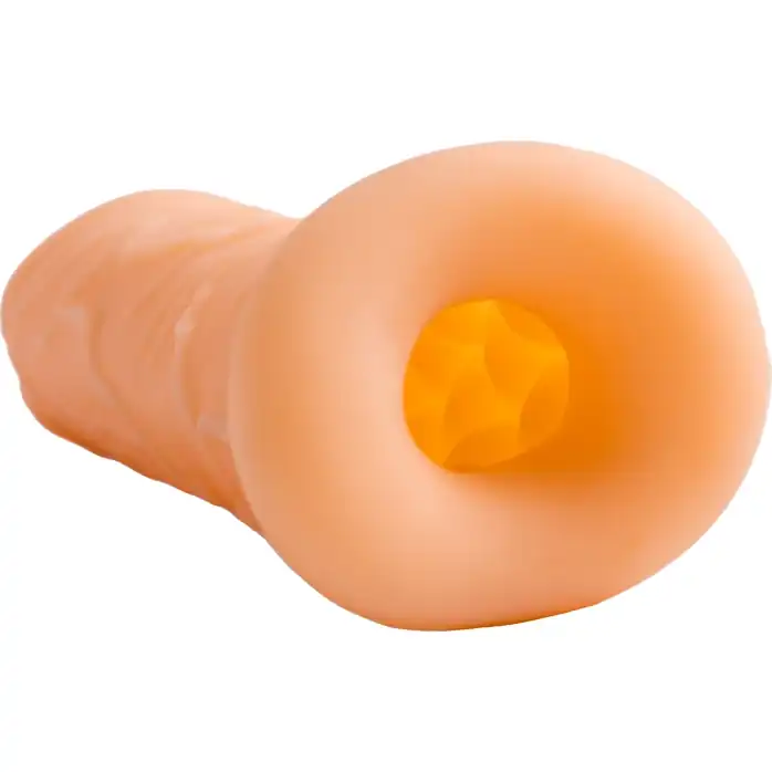 Телесный фаллоудлинитель Extra Size Bubbles - 15,5 см - Real. Фотография 4.