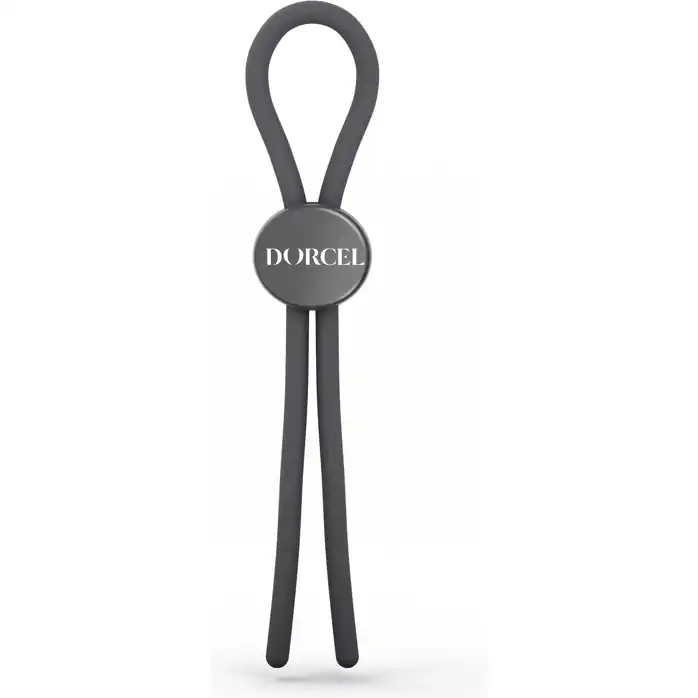 Серое эрекционное лассо на пенис Mr Dorcel