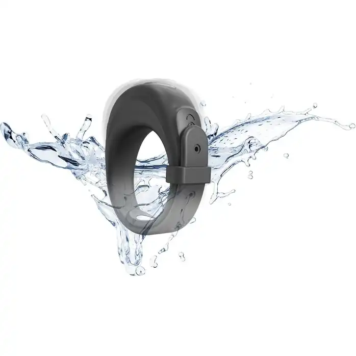 Черное эрекционное виброкольцо Fit Vibe Ring. Фотография 3.