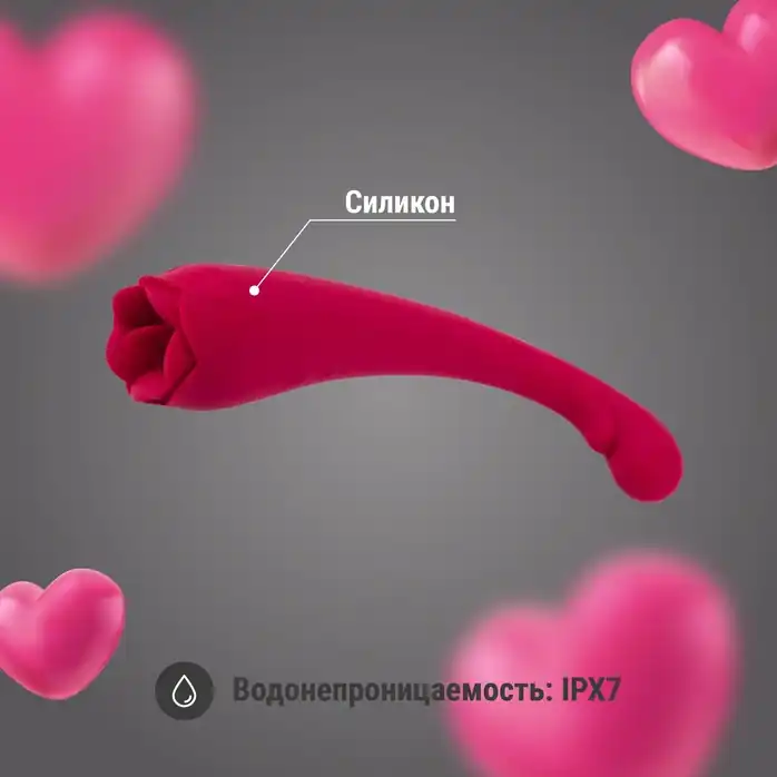 Двусторонний стимулятор с вибрацией и вакуумным всасыванием - 17,6 см. Фотография 8.