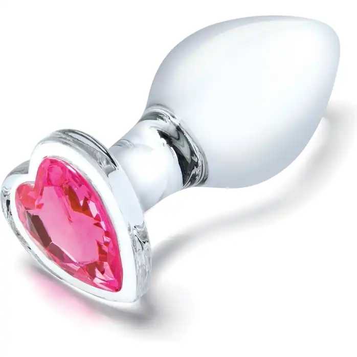 Набор из 3 стеклянных анальных пробок Heart Jewel Plug Set. Фотография 3.