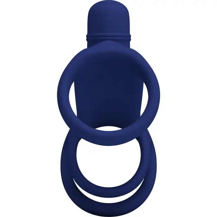 Синяя вибронасадка на пенис Vibrating Penis Sling - Pretty Love. Фотография 5.