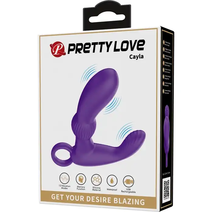 Фиолетовый вибромассажёр для массажа простаты Cayla - 11,2 см - Pretty Love. Фотография 10.