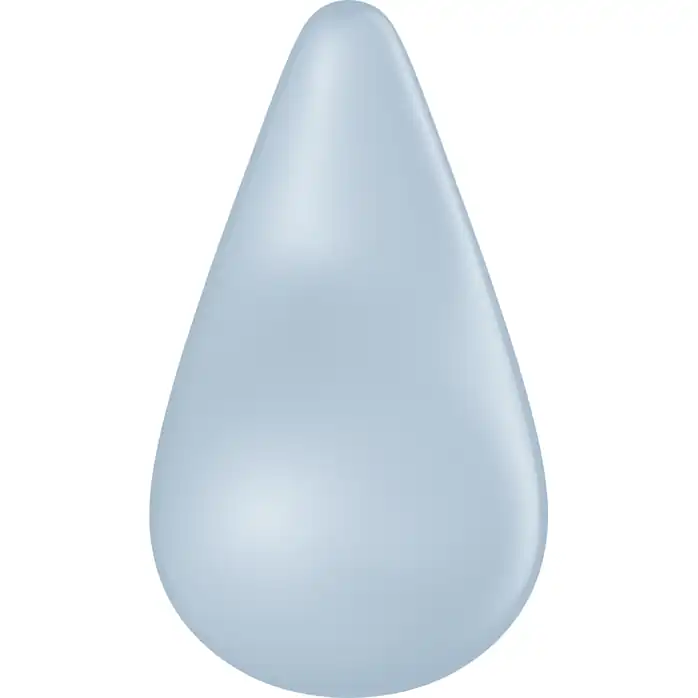Голубой вибромассажер в форме капли Dew Drop. Фотография 5.