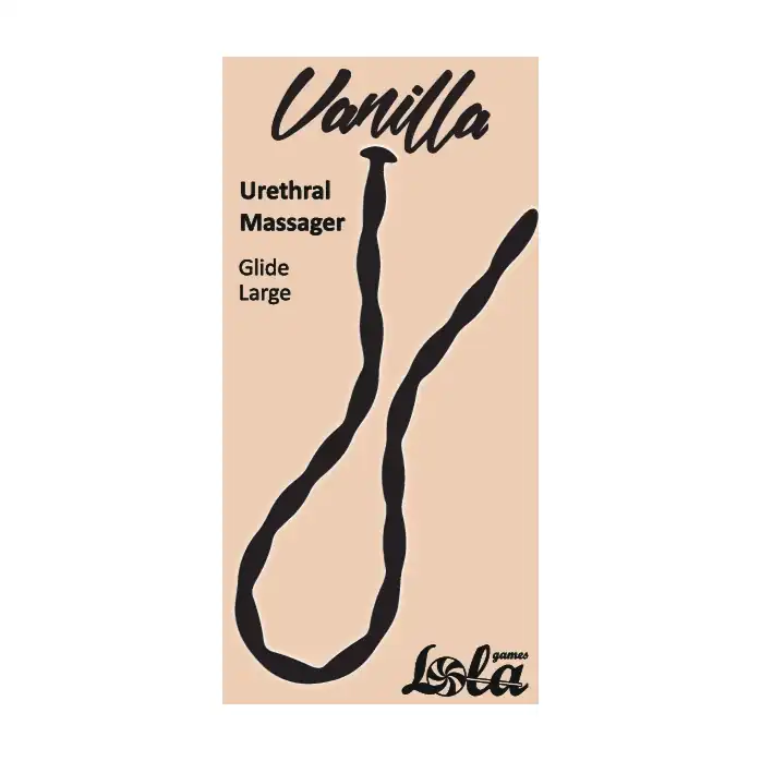 Черный уретральный массажер Glide Large - 30 см - Vanilla. Фотография 3.
