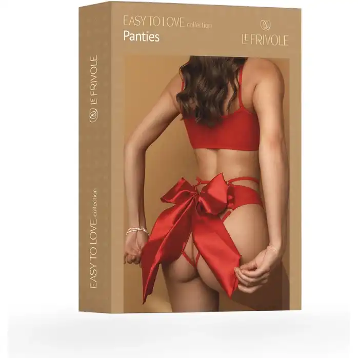 Красные трусики с большим атласным бантом сзади - Easy to love. Фотография 6.