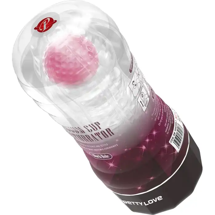 Прозрачный текстурированный мастурбатор Vacuum Cup Masturbator Black Hole - Pretty Love. Фотография 6.